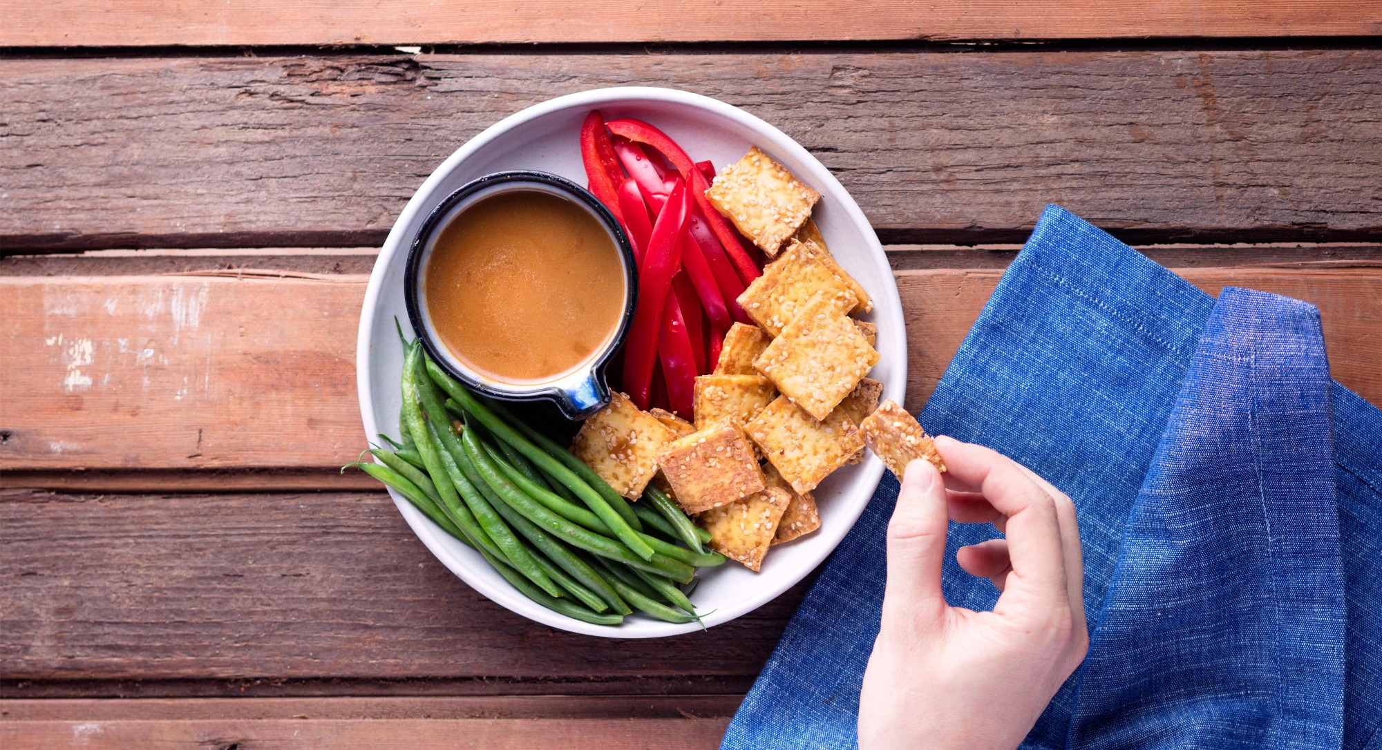 Crispy Tofu with SesameGinger Dipping Sauce Recipe Thrive Market