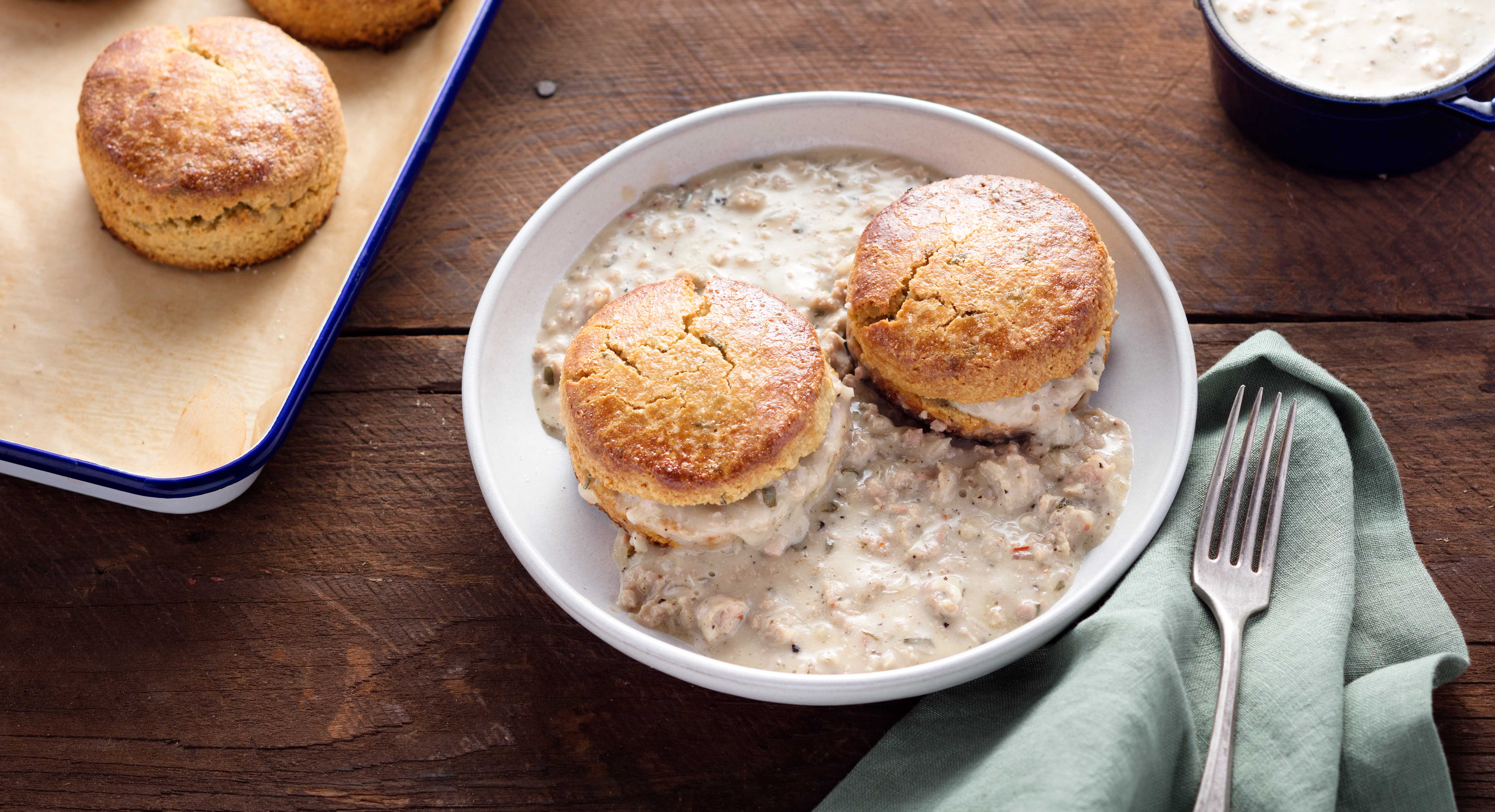 Paleo biscuits and gravy