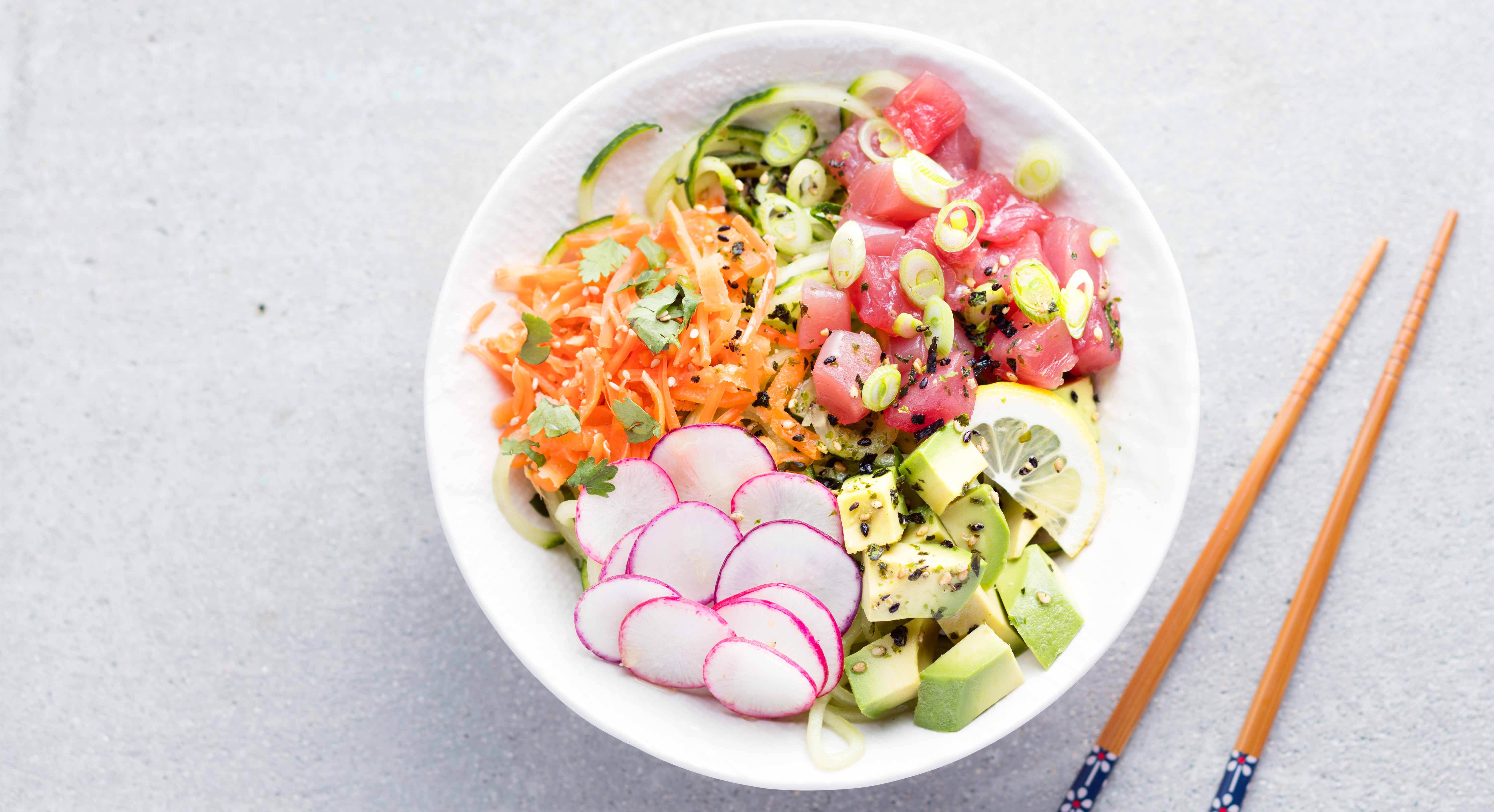 Cucumber Noodle Poke Bowl Recipe | Thrive Market