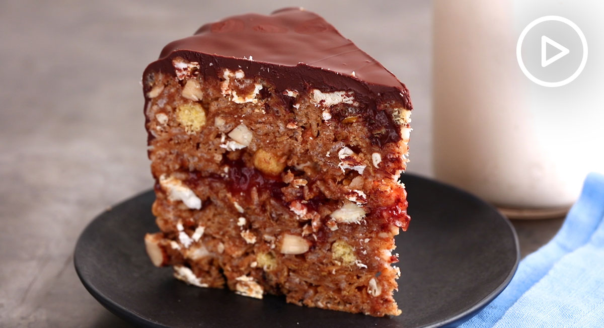 Almond Butter and Jelly Crispy Snack Cake Recipe Thrive Market