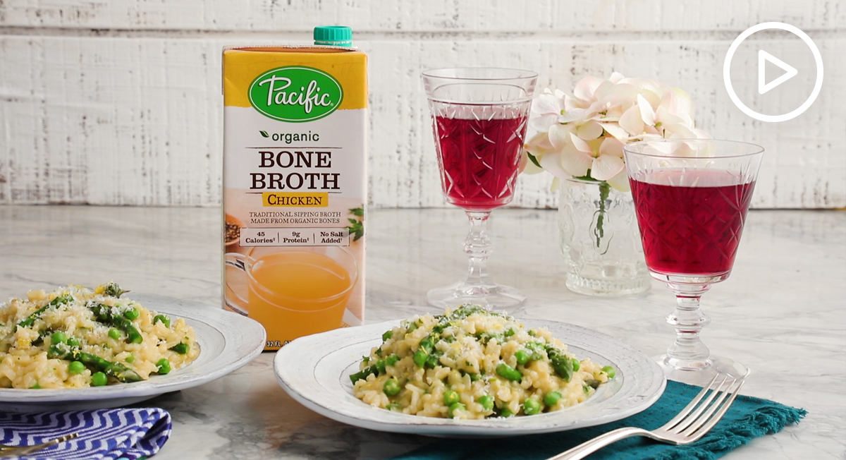 Chicken Broth Risotto With Asparagus and Peas Thrive Market