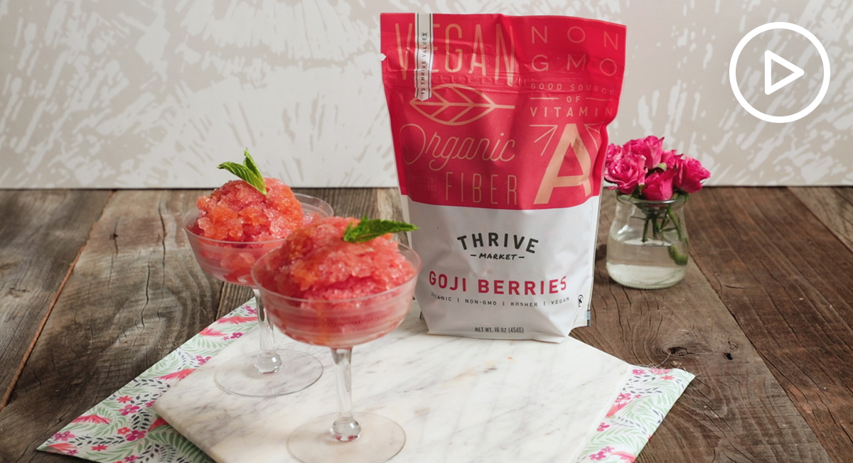 Frosé With Goji Berry Simple Syrup Recipe Thrive Market