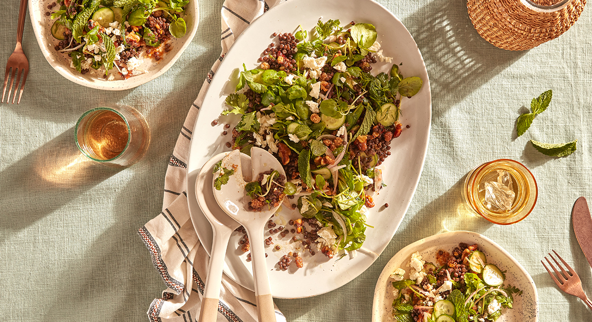Summer Lentil Salad with Pomegranate Vinaigrette Recipe | Thrive