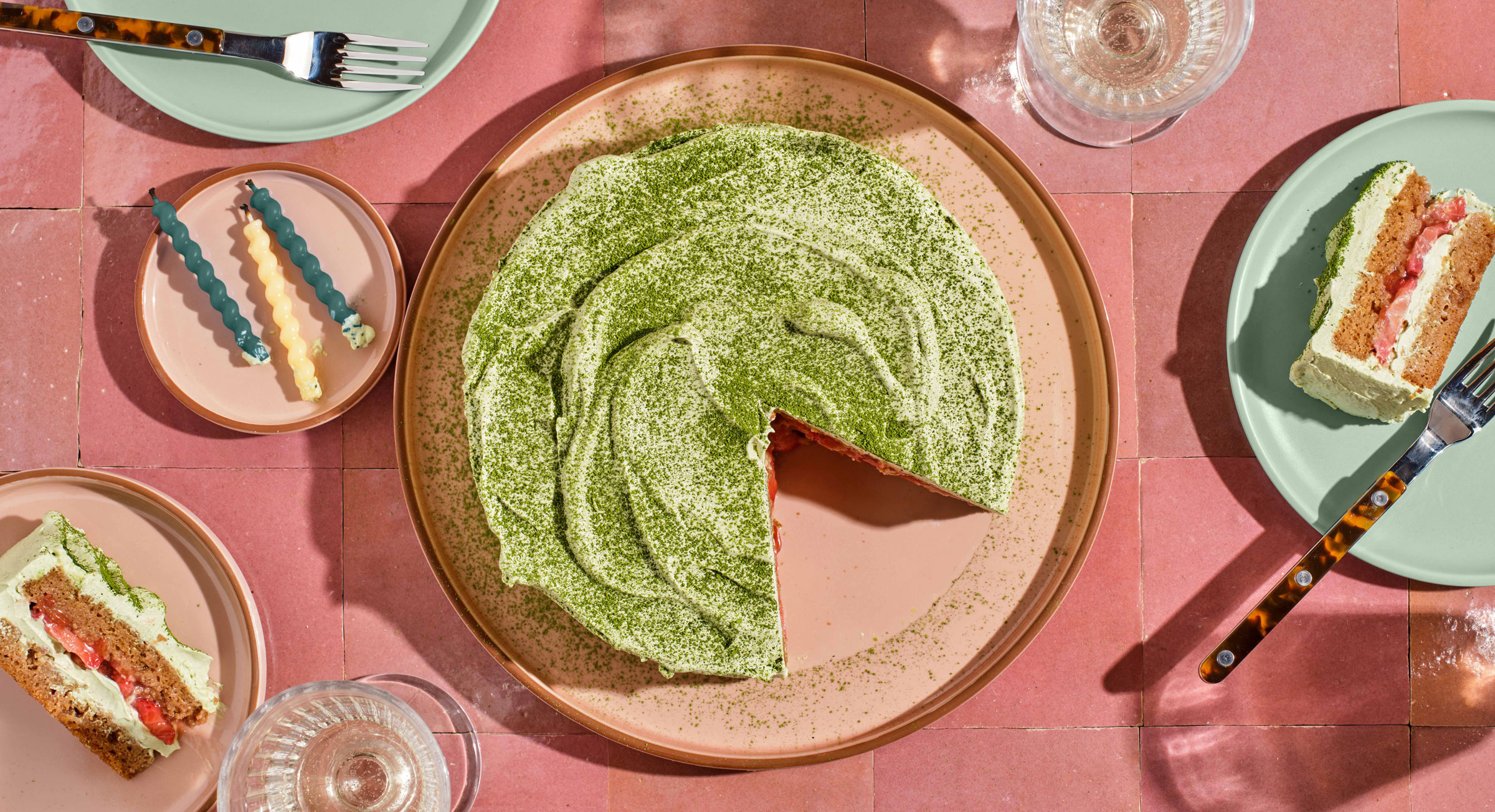 GlutenFree Dessert Recipes Matcha Strawberry Cake & ChocolateCovered