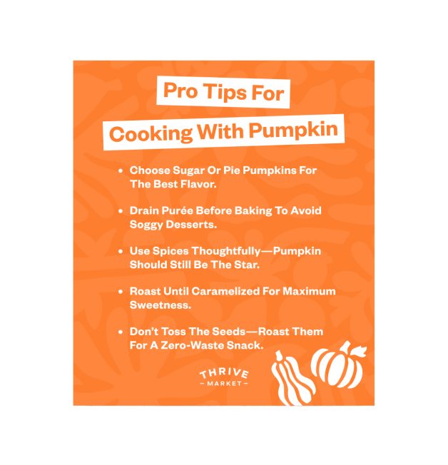 an infographic describing the best tips for cooking with pumpkin